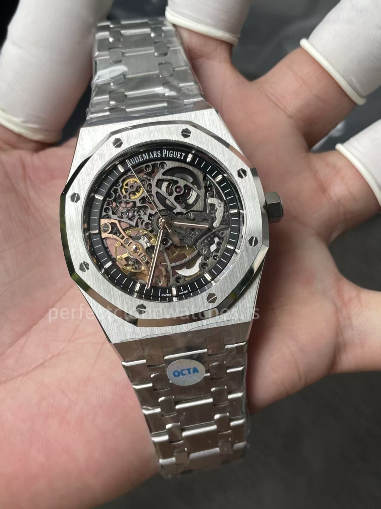 OCTA Factory Audemars Piguet Royal Oak 15407 Openworked Free Sprung 3132 Movement (image for) OCTA Factory Audemars Piguet Royal Oak 15407 Openworked Free Sprung 3132 Movement