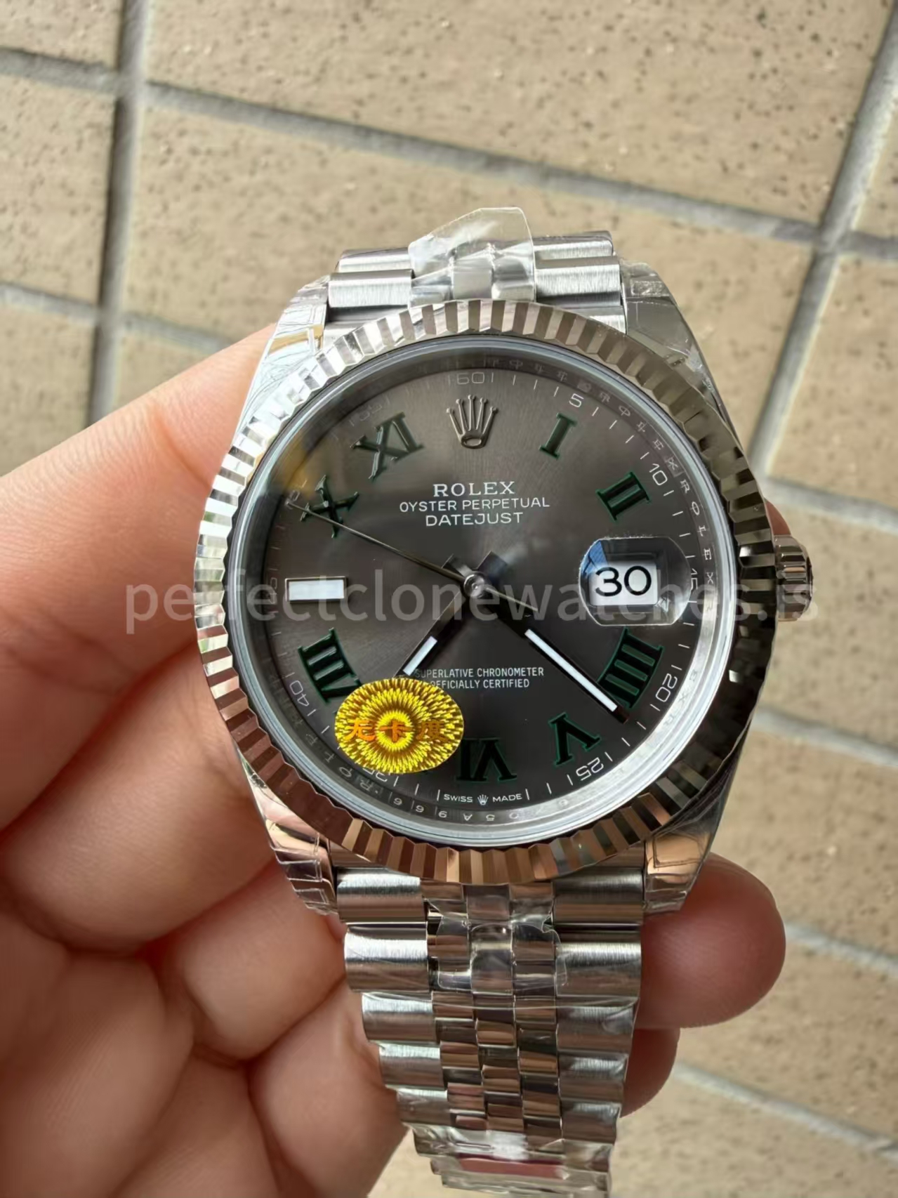 Rolex Datejust II 126334 Wimbledon Free Sprung Clone 3235 Movement Jubilee Bracelet (image for) Rolex Datejust II 126334 Wimbledon Free Sprung Clone 3235 Movement Jubilee Bracelet